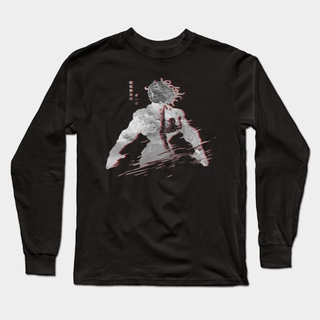 Demon Legacy Grey V.:Hanma Baki Manga/Anime Long Sleeve T-Shirt by Vertei